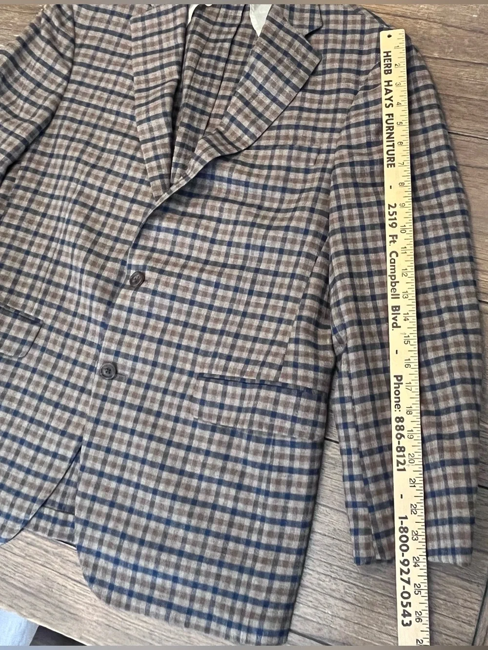 Samuelsohn Gibson Plaid Silk Sport Coat Blazer Mens 41 Reg Italy